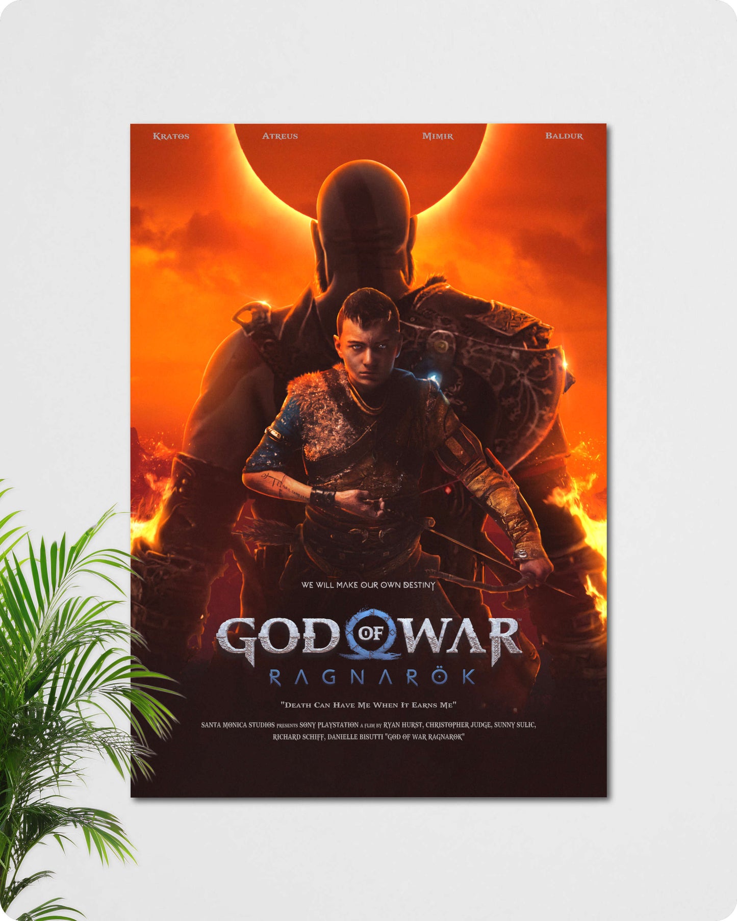 God of War Ragnarök Game Poster – Kratos & Atreus