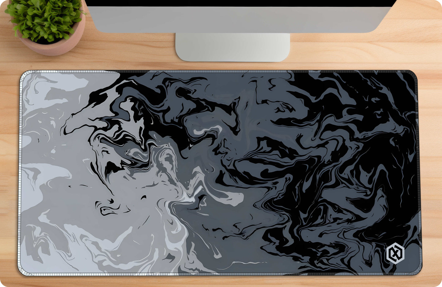 Color Burst Deskmat – Abstract Paint Swirl Design