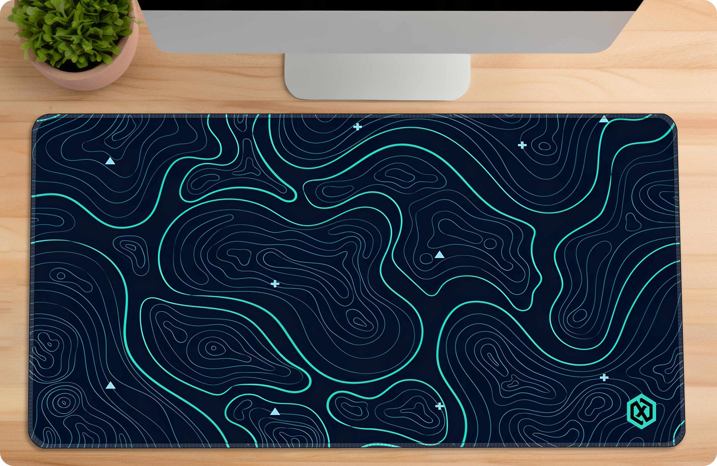 Abstract Linescape Deskmat - Sleek Line Patterns
