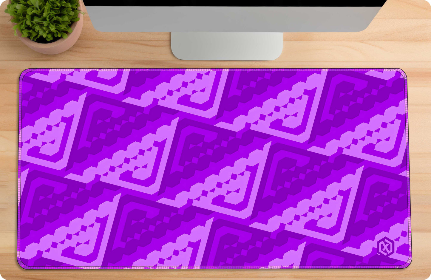 Abstract Pattern Deskmat - Purple Contour