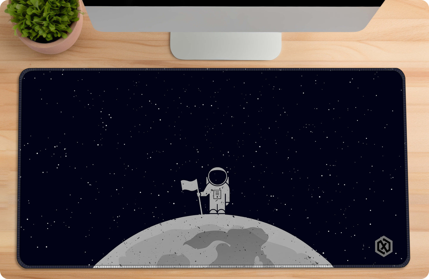 Astronaut on Moon Deskmat – Space Explorer