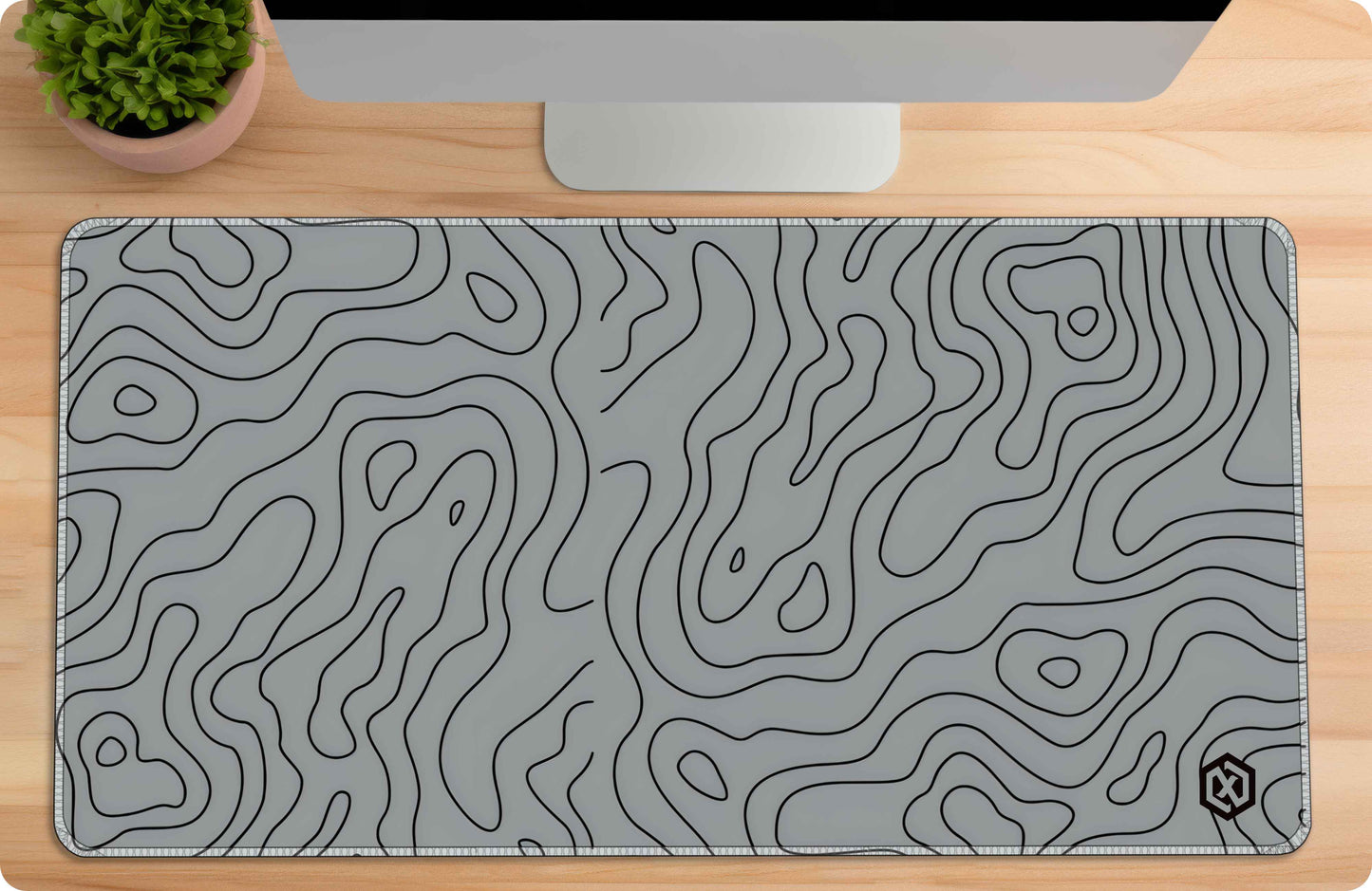 Geographic Abstract Waves Deskmat – Modern Design