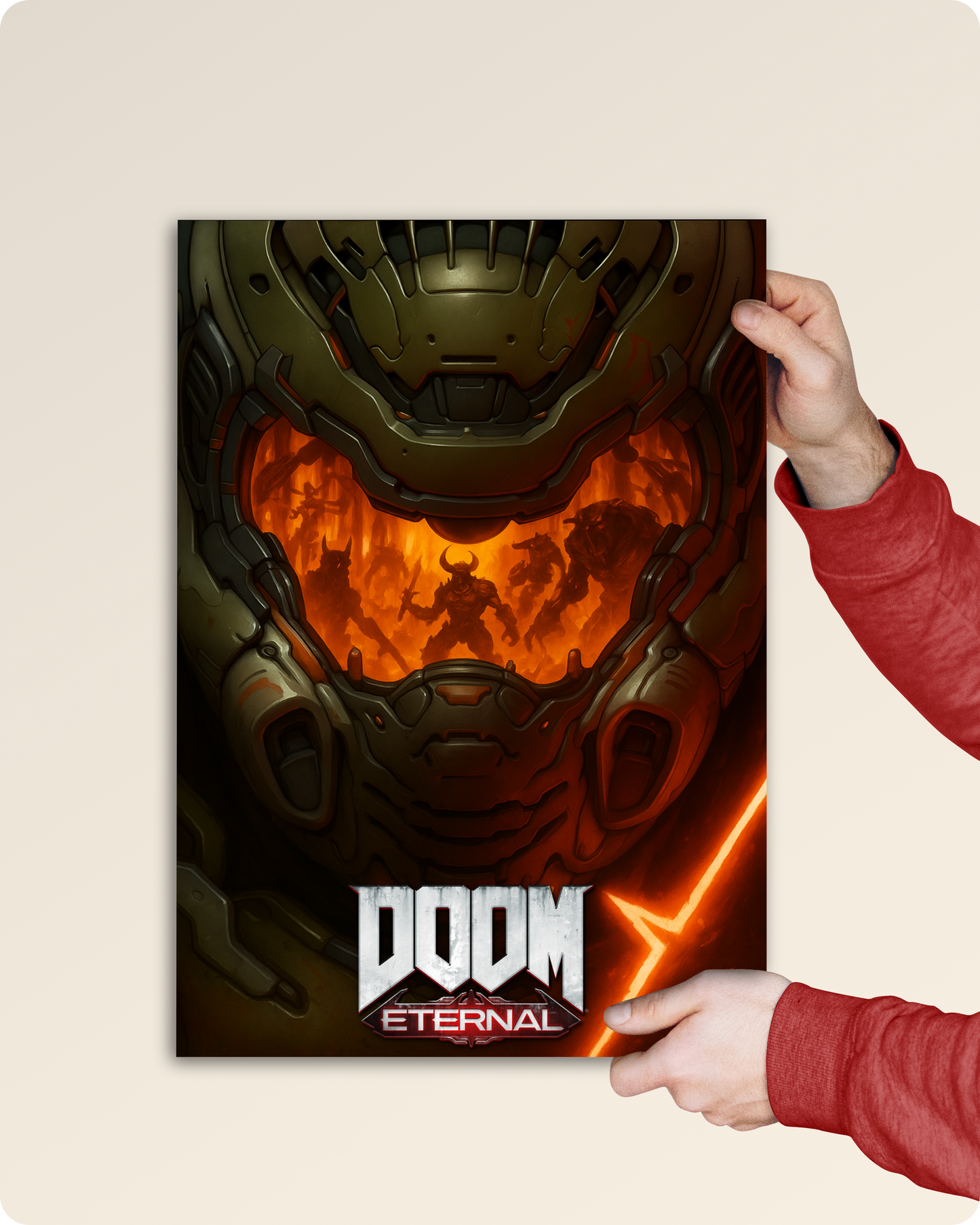 Doom Eternal Game Poster - Hellfire