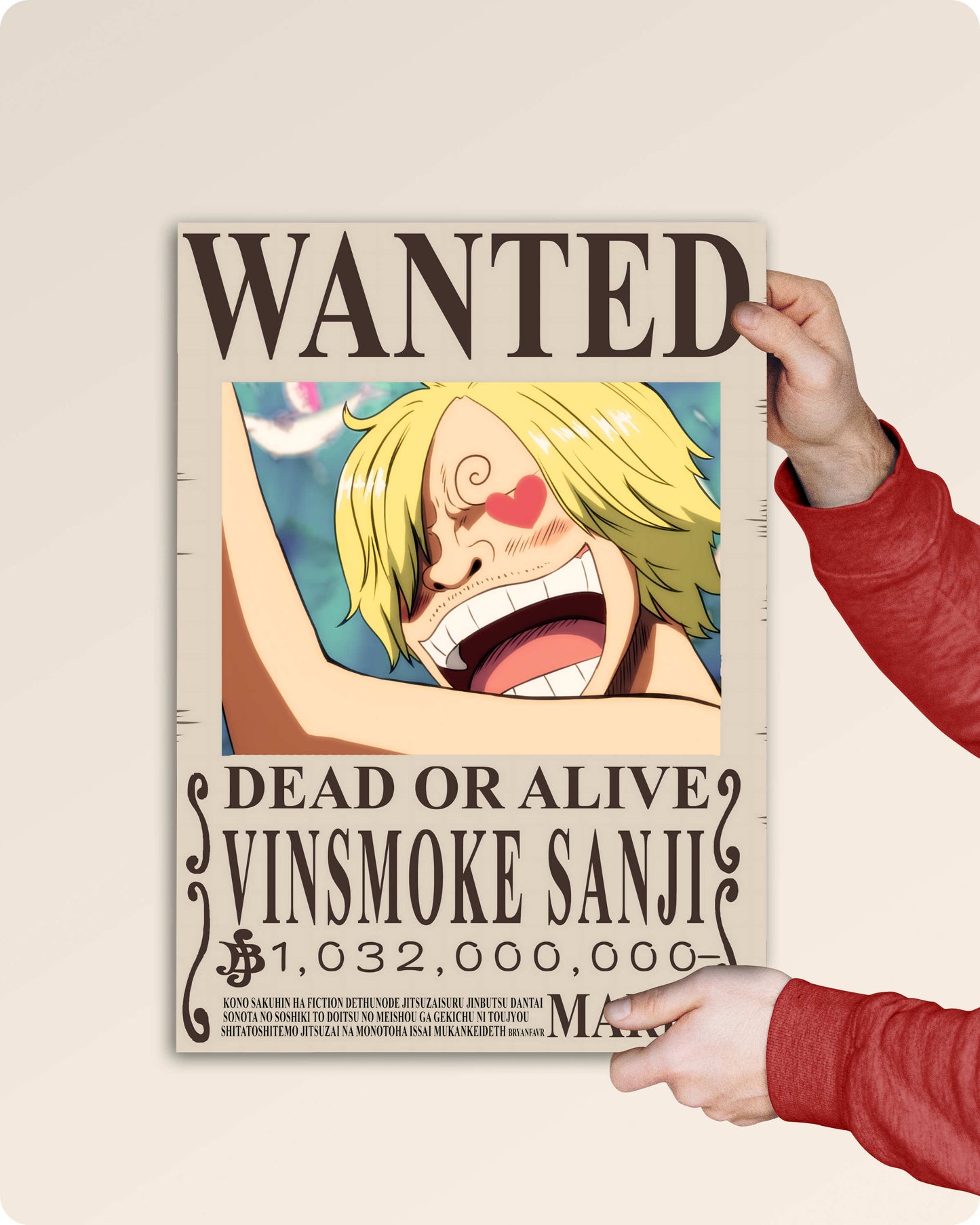 Sanji Wanted Anime Poster - One Piece