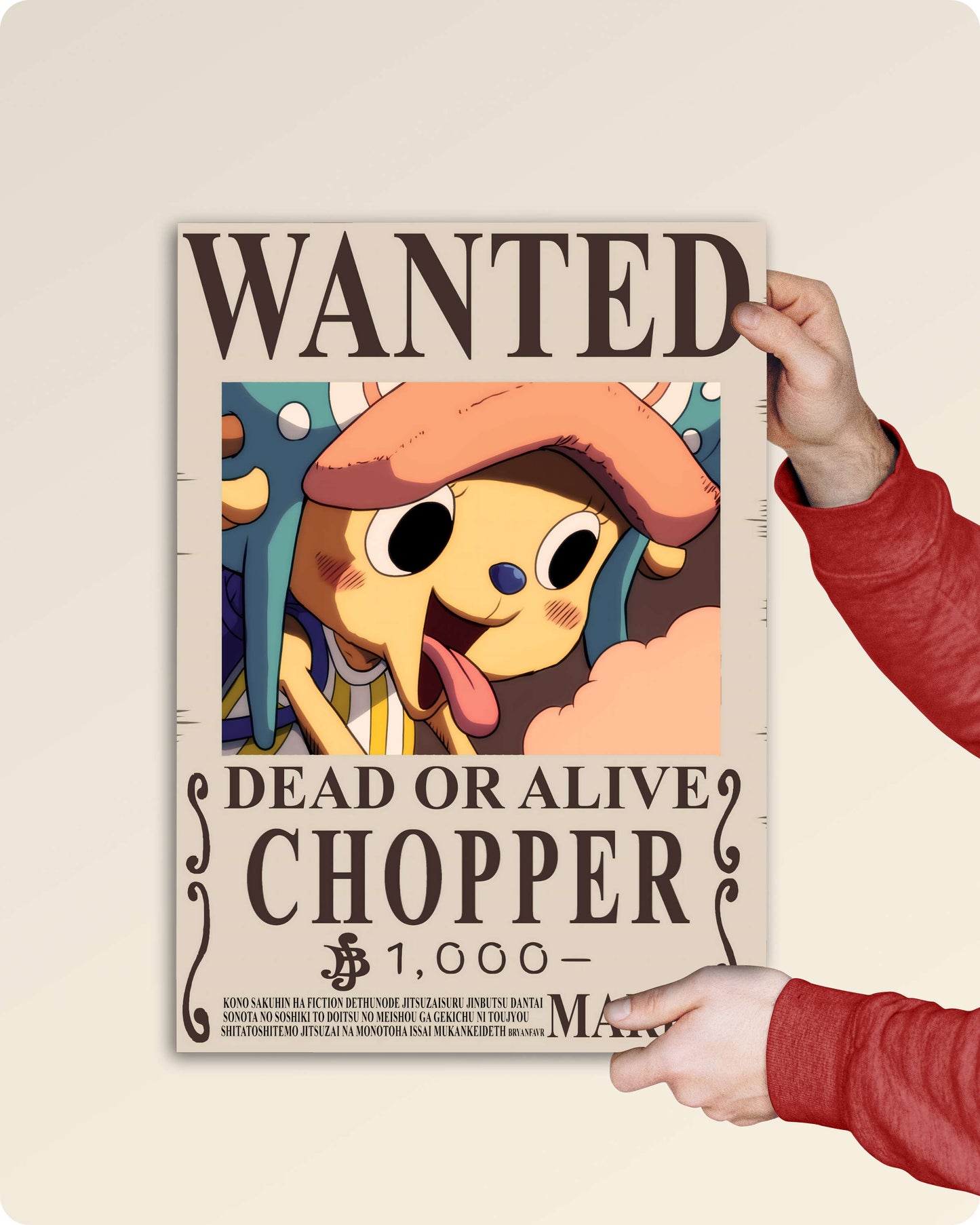 Chopper Wanted Anime Poster - One Piece