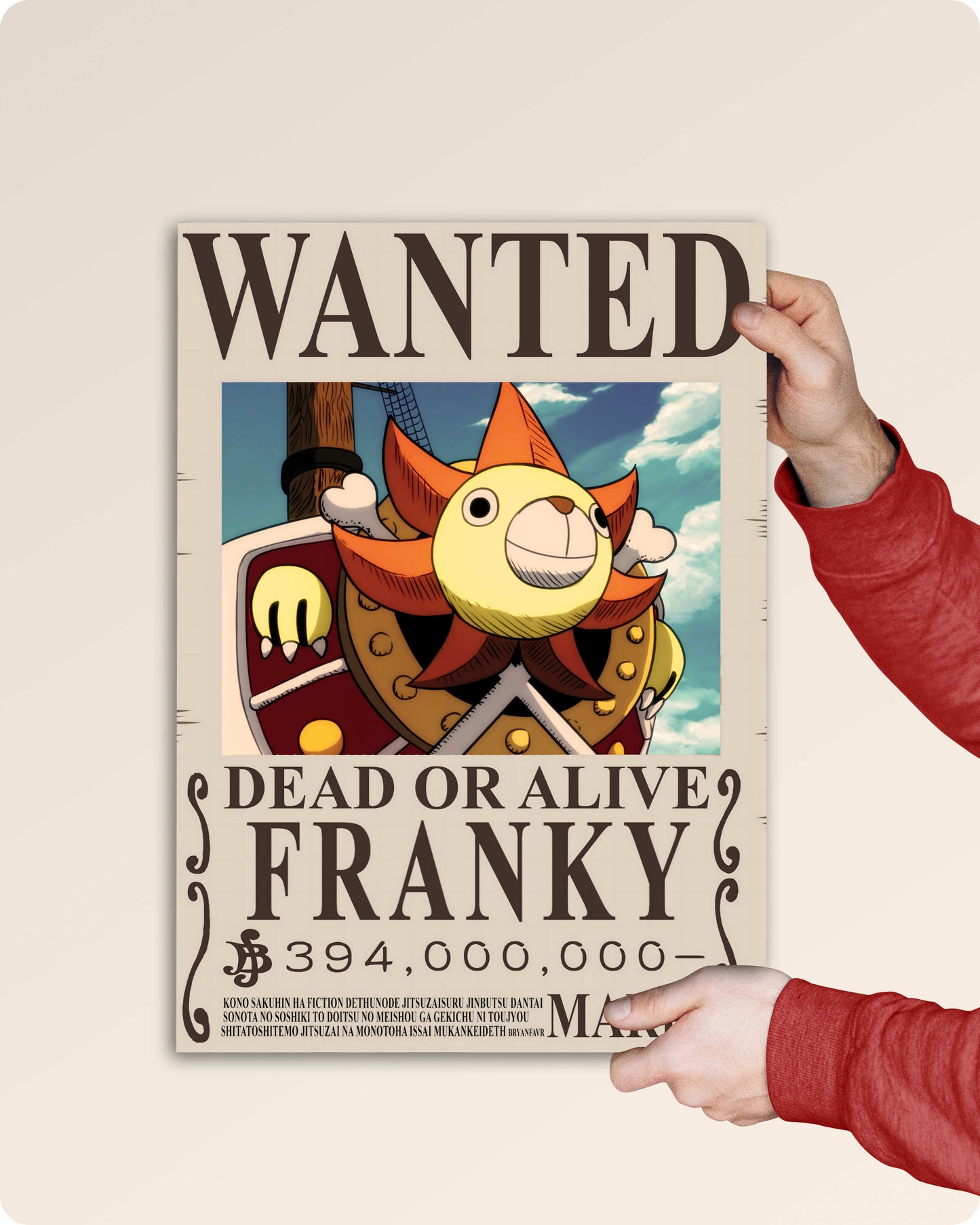 Franky Wanted Anime Poster - One Piece