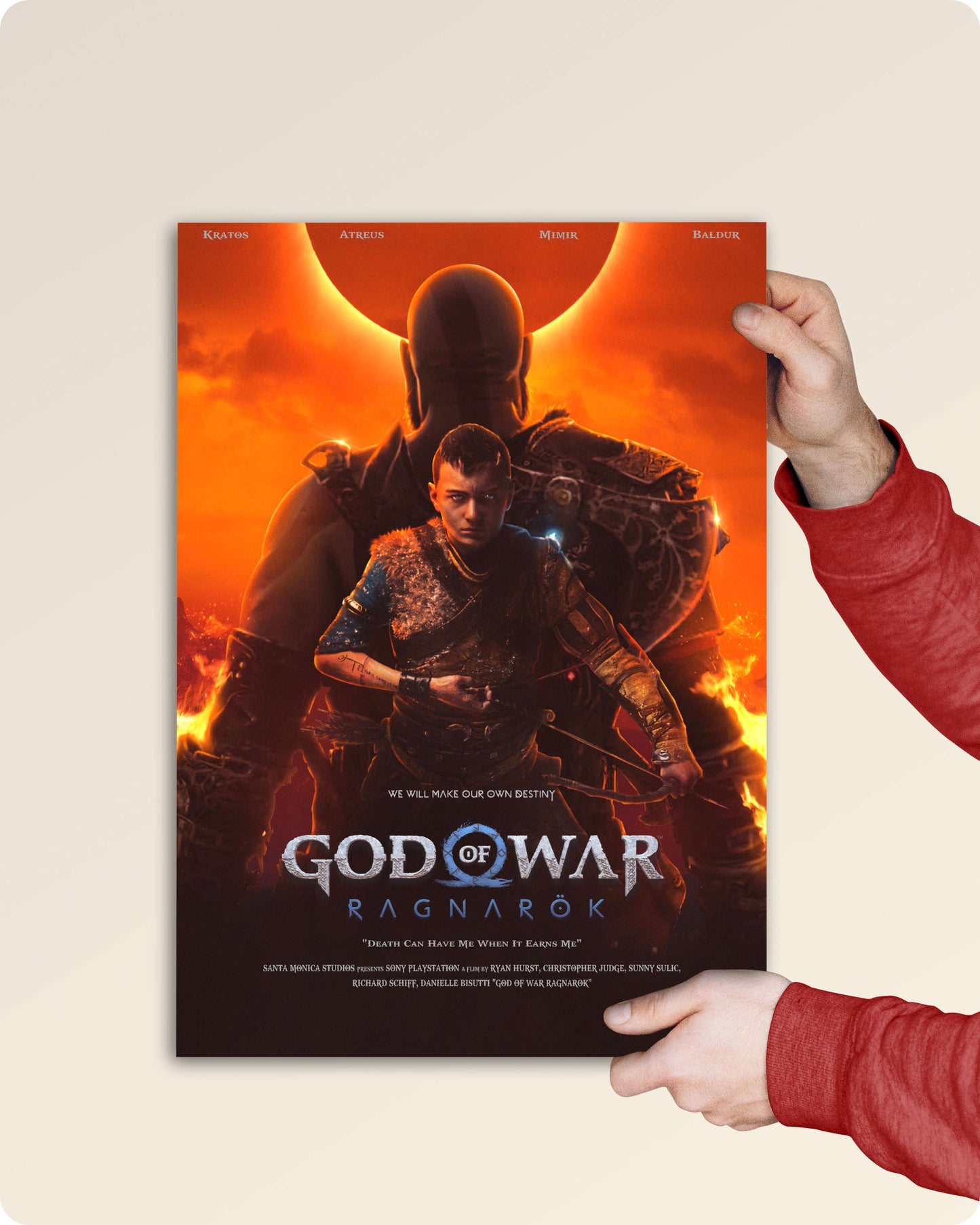 God of War Ragnarök Game Poster – Kratos & Atreus