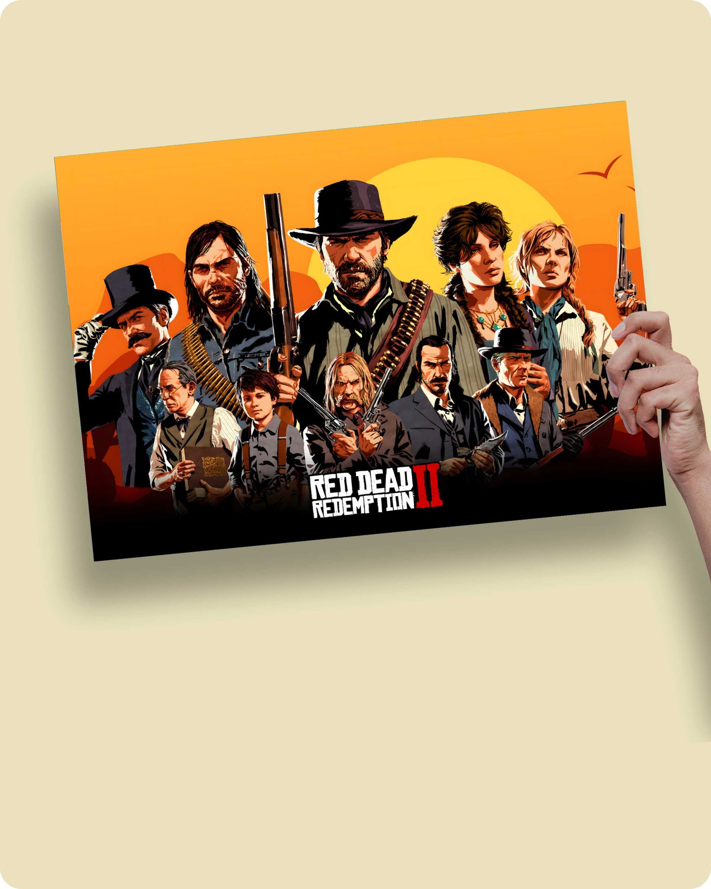 RDR2 Characters Game Poster - Rockstar Games
