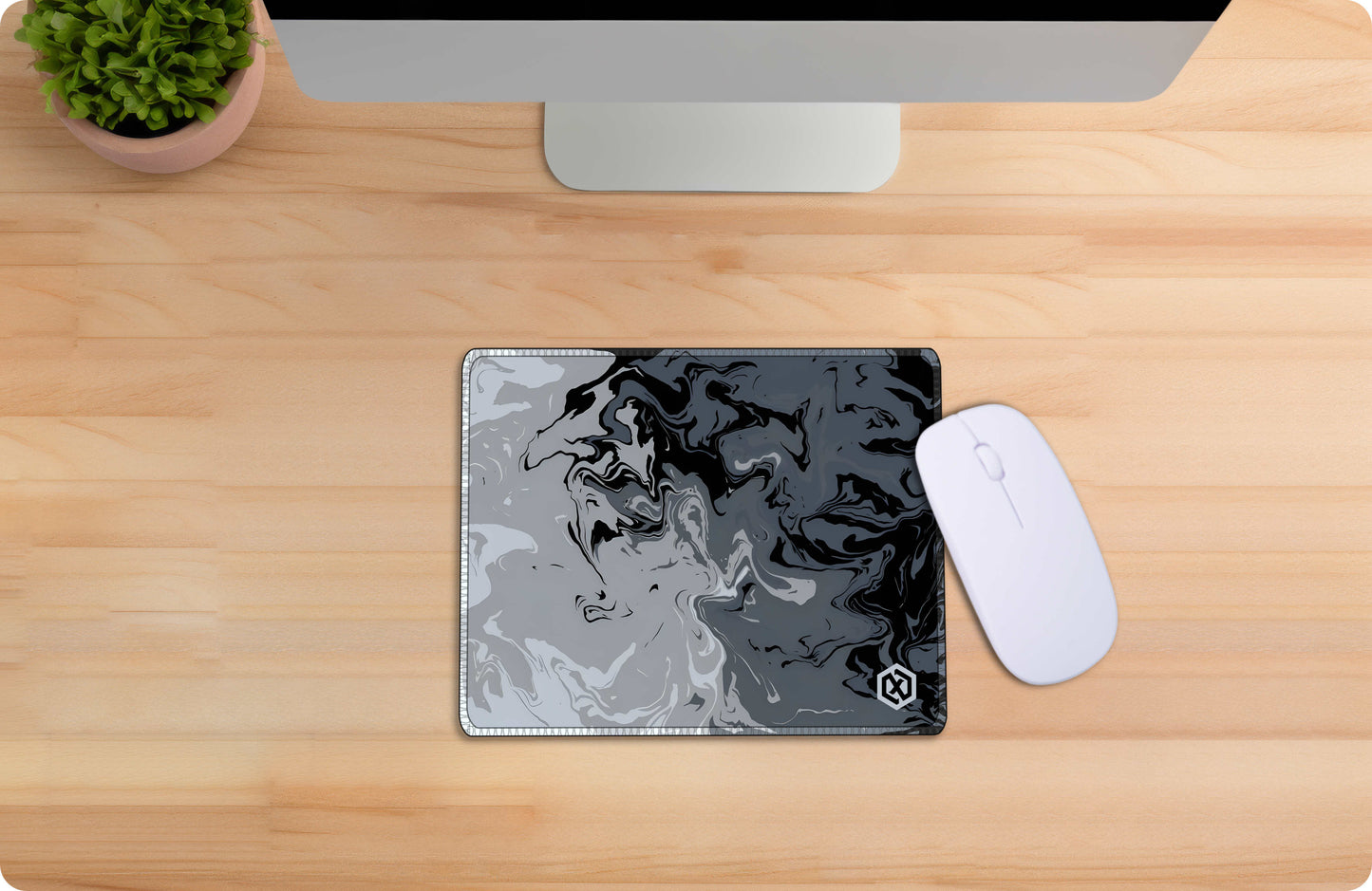 Color Burst Deskmat – Abstract Paint Swirl Design