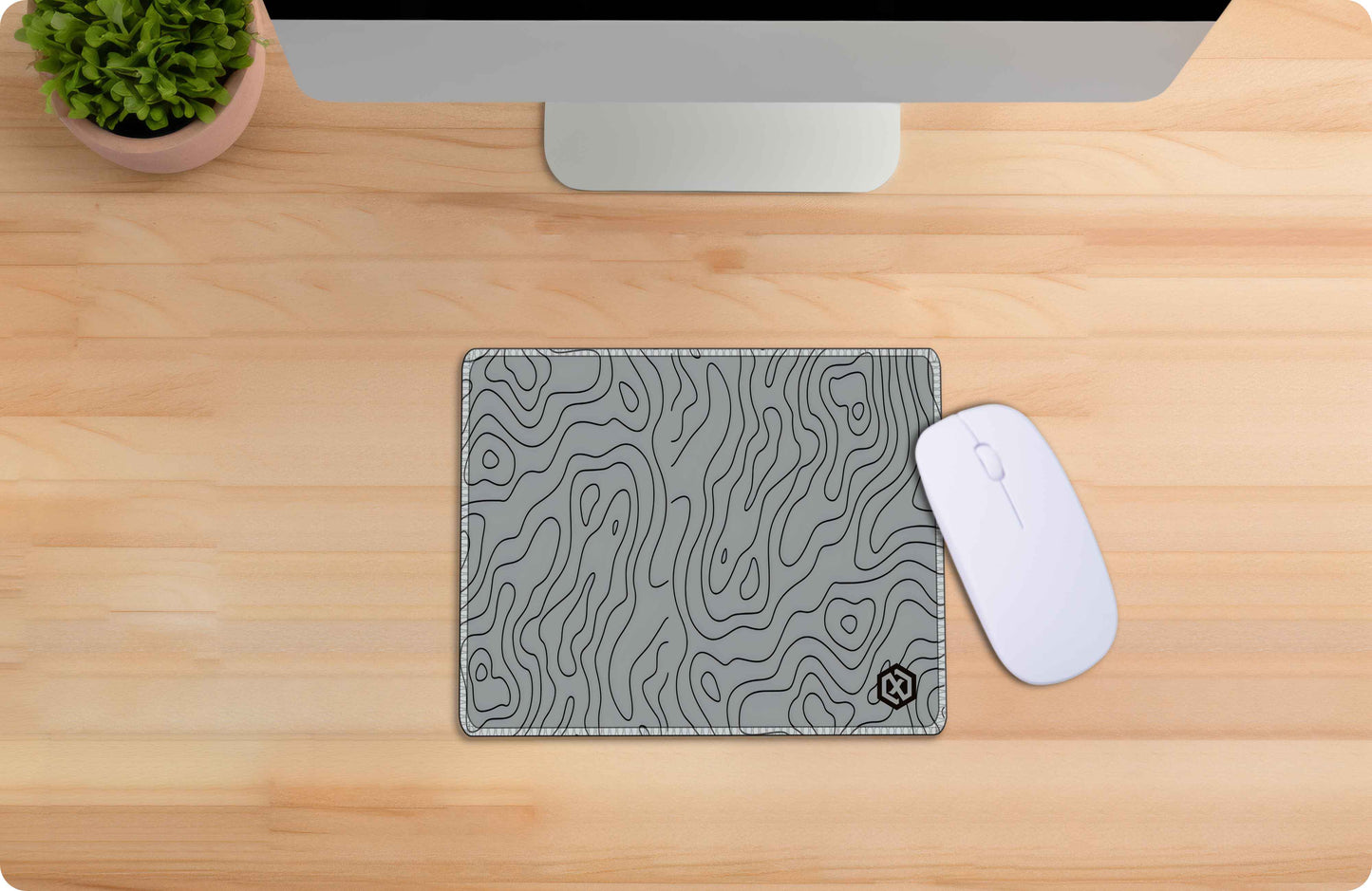 Geographic Abstract Waves Deskmat – Modern Design