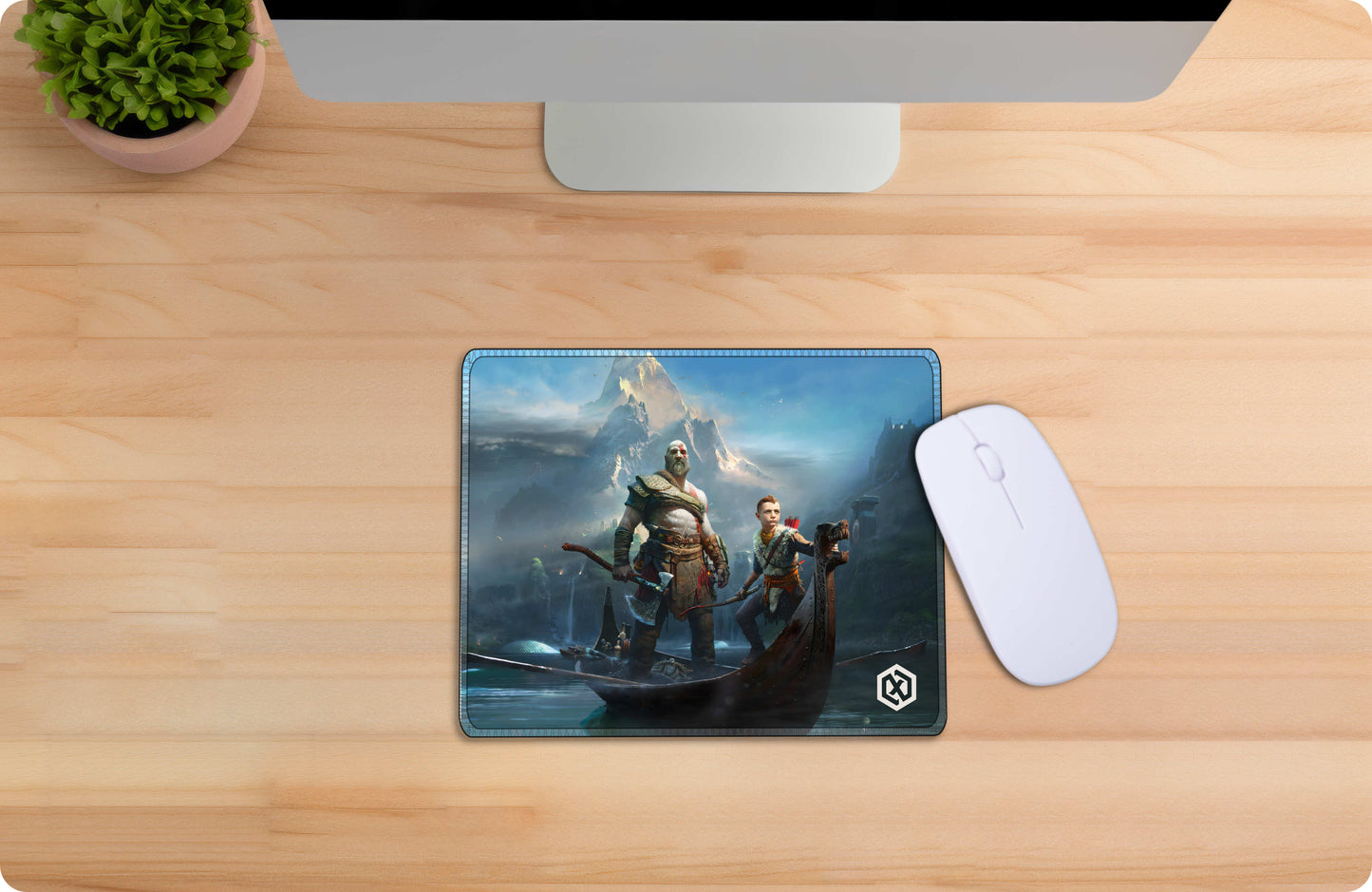 God of War Ragnarok Game Deskmat - Kratos & Atreus