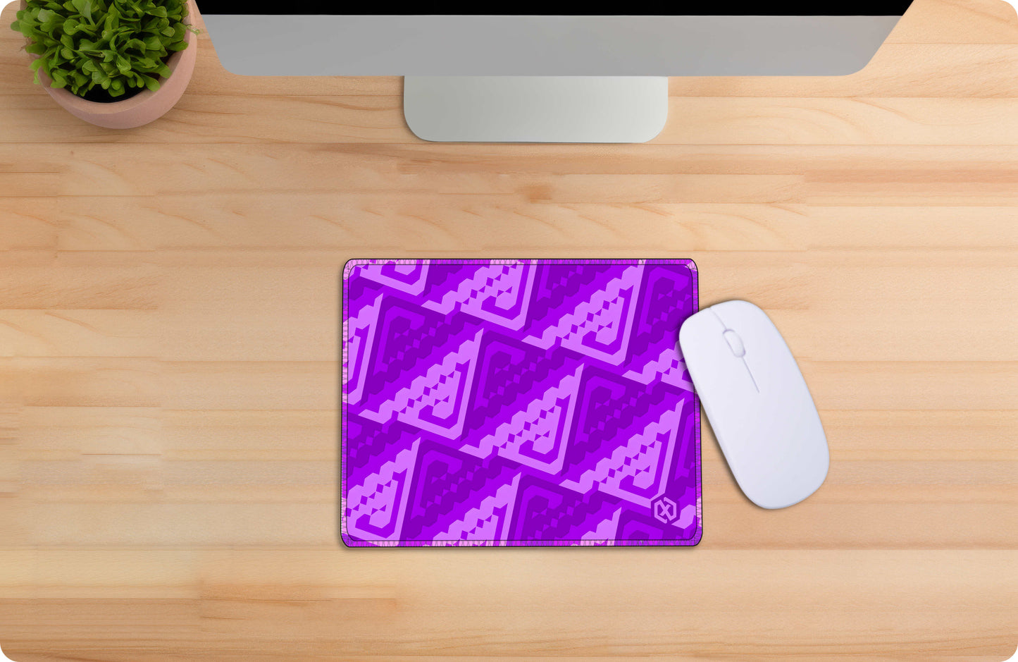 Abstract Pattern Deskmat - Purple Contour