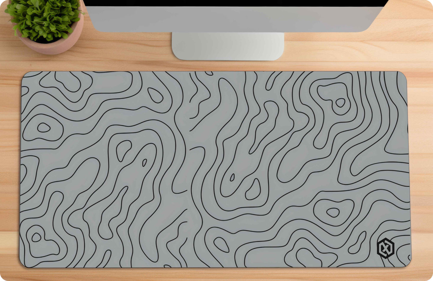 Geographic Abstract Waves Deskmat – Modern Design
