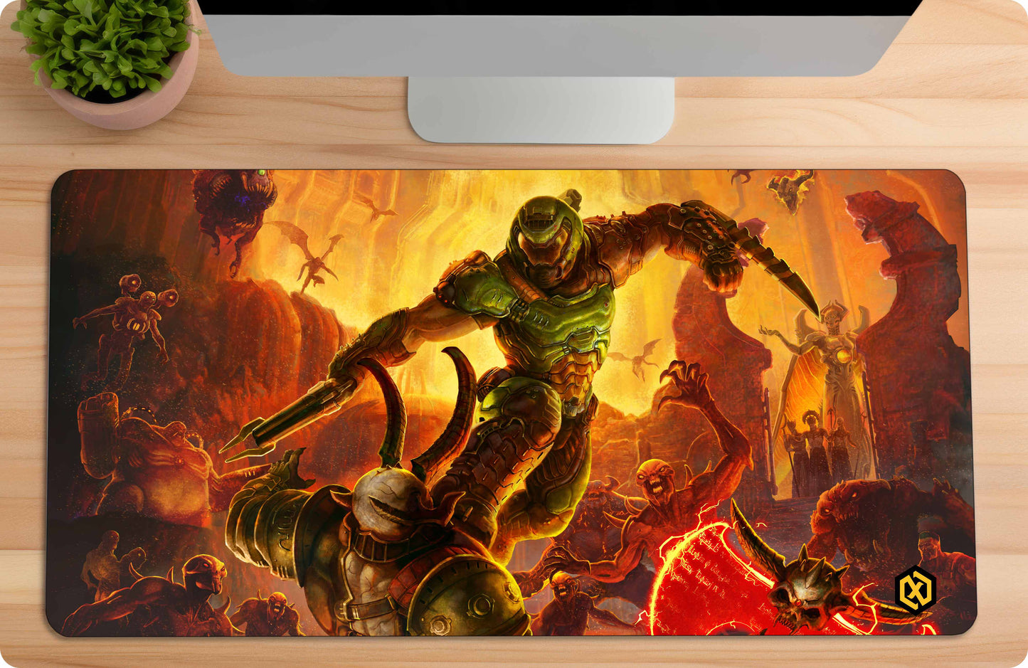 DOOM Eternal Game Deskmat – Hellfire Gaming Mat