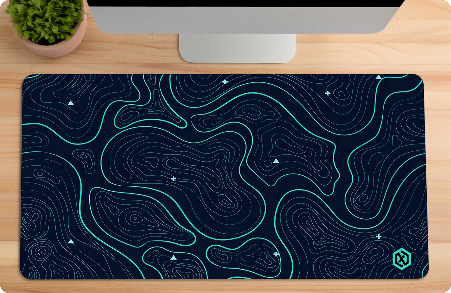 Abstract Linescape Deskmat - Sleek Line Patterns