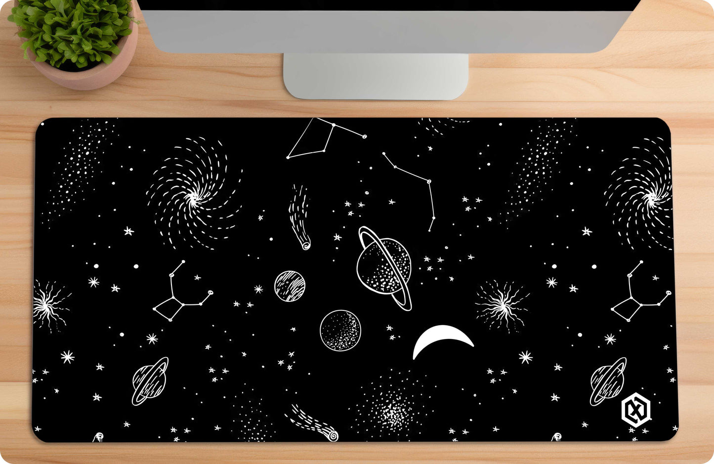 Space Deskmat – Outer Space Planets & Stars Cosmic