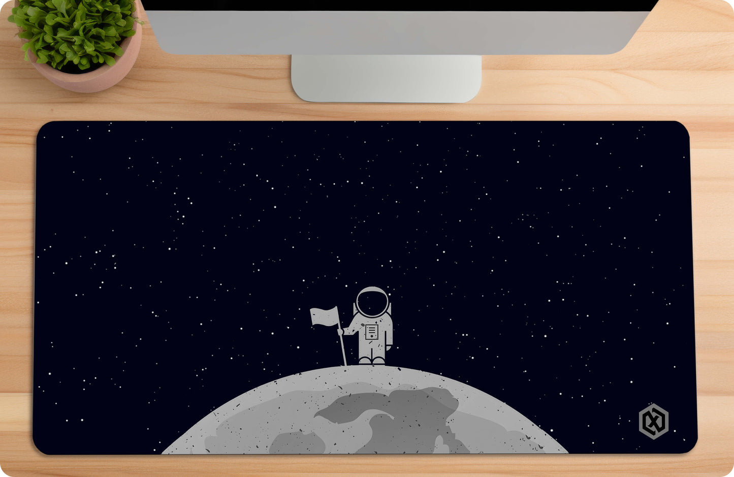 Astronaut on Moon Deskmat – Space Explorer