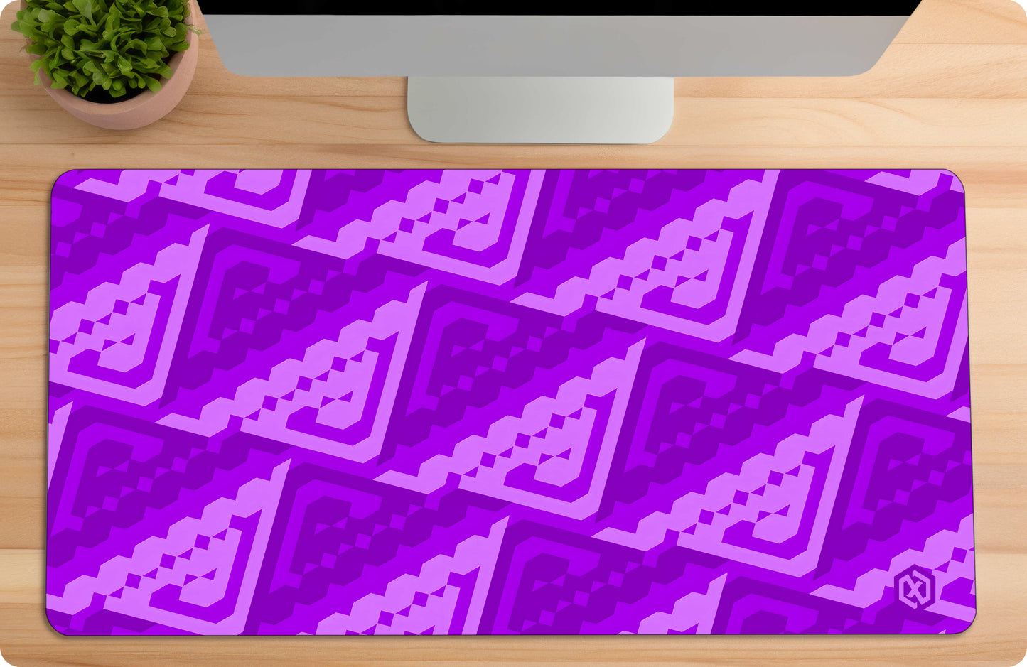 Abstract Pattern Deskmat - Purple Contour