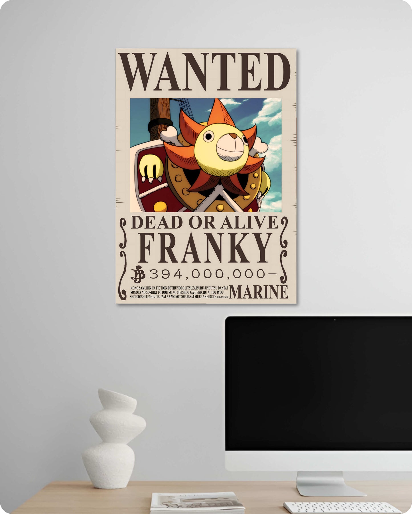 Franky Wanted Anime Poster - One Piece