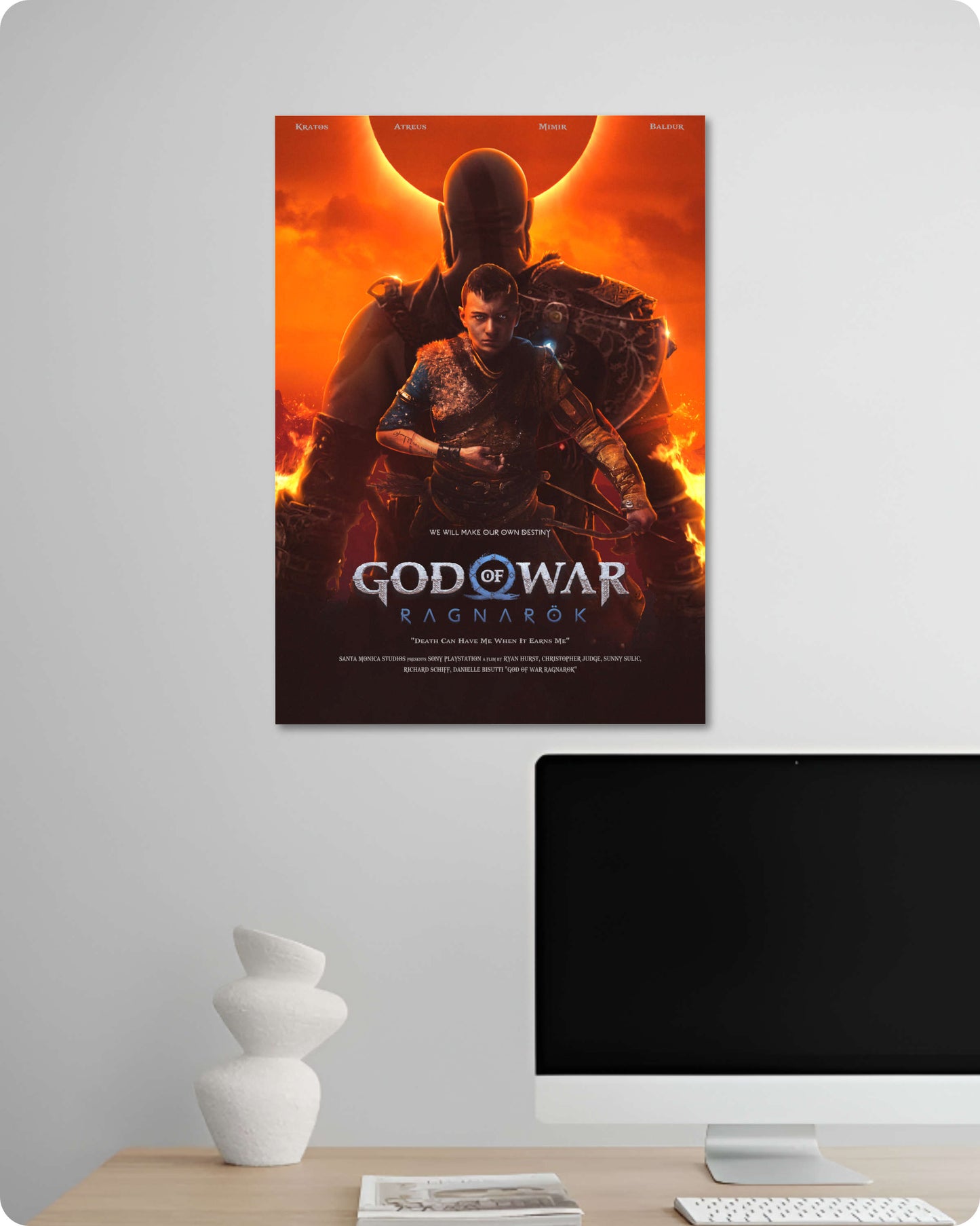 God of War Ragnarök Game Poster – Kratos & Atreus