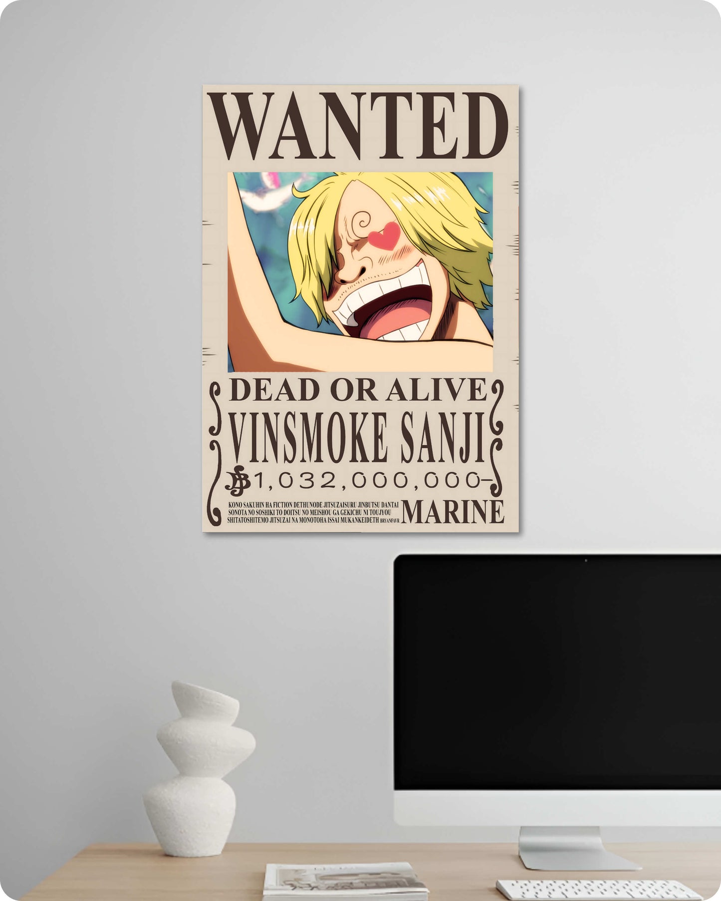 Sanji Wanted Anime Poster - One Piece