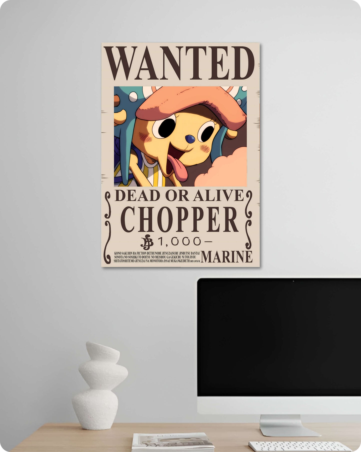 Chopper Wanted Anime Poster - One Piece