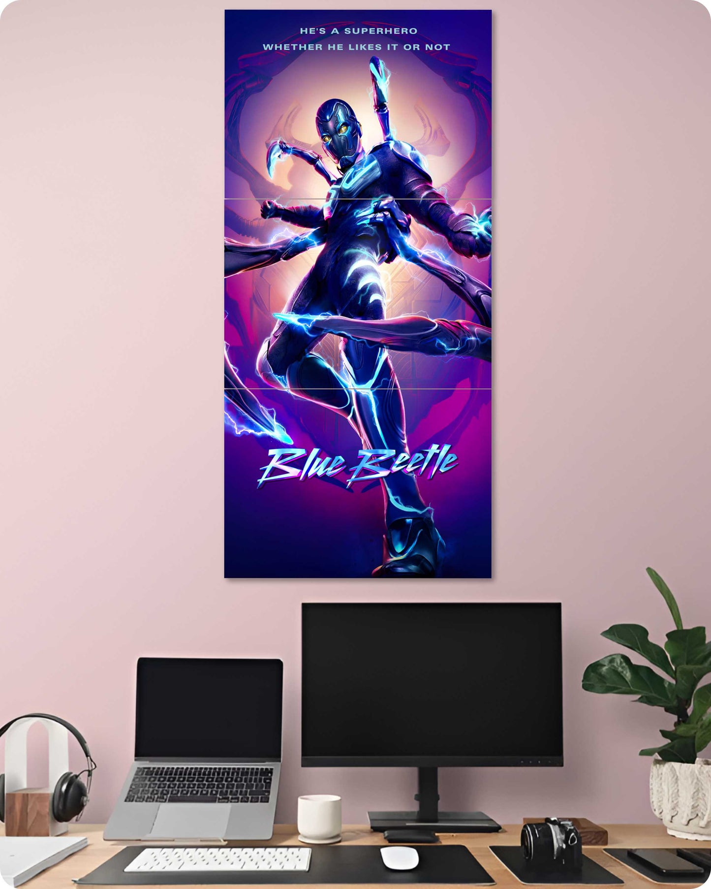 Blue Beetle DC Superhero Movie Poster - 3-Piece Split Set