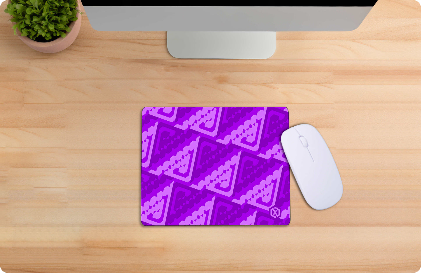 Abstract Pattern Deskmat - Purple Contour