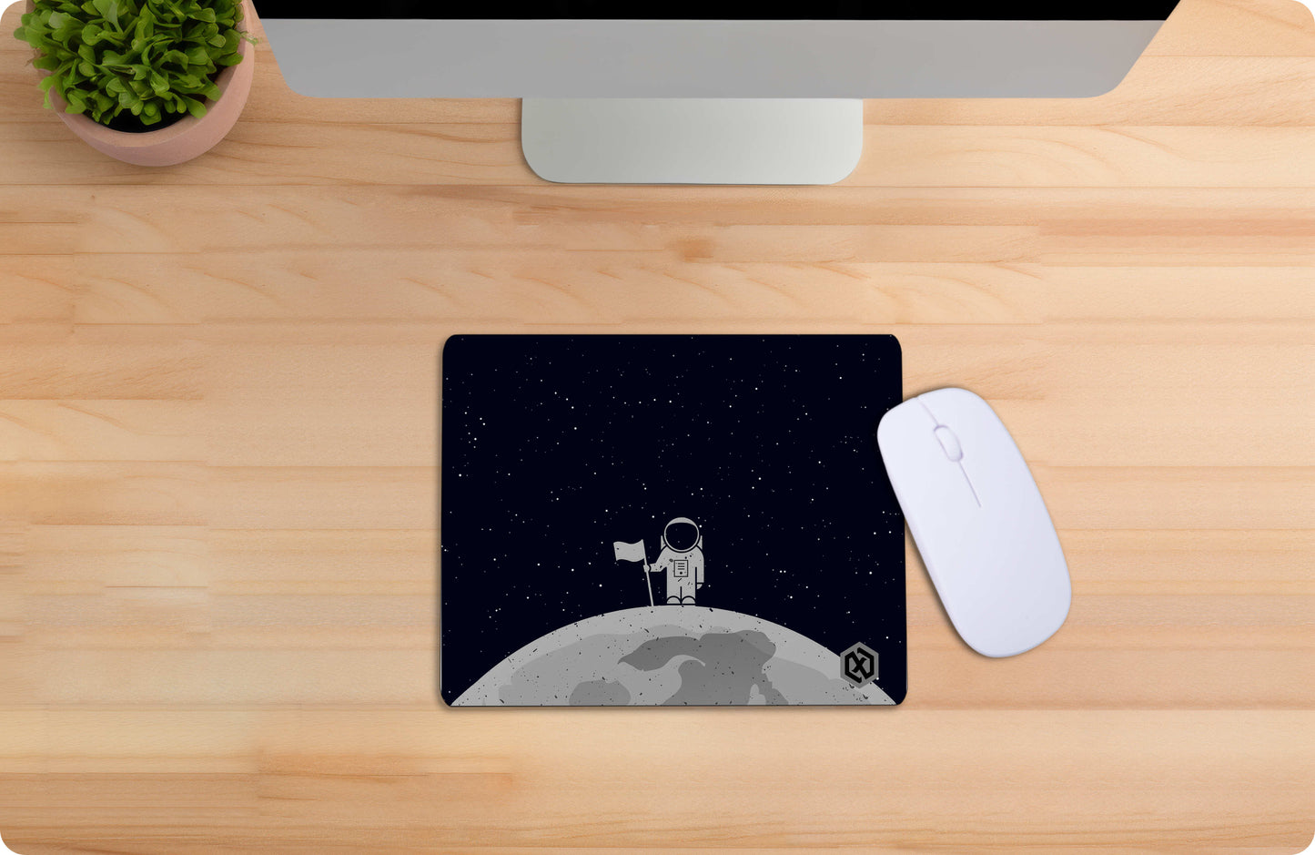 Astronaut on Moon Deskmat – Space Explorer