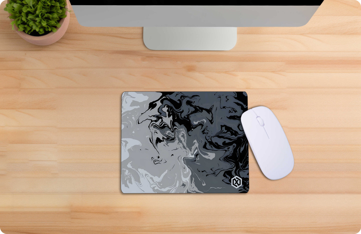 Color Burst Deskmat – Abstract Paint Swirl Design