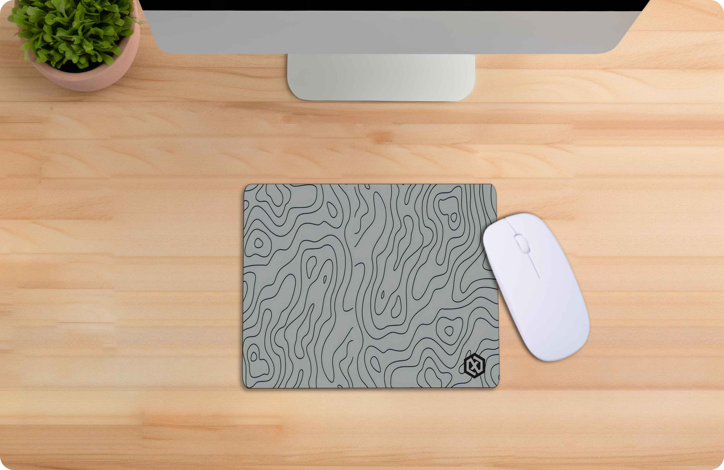 Geographic Abstract Waves Deskmat – Modern Design