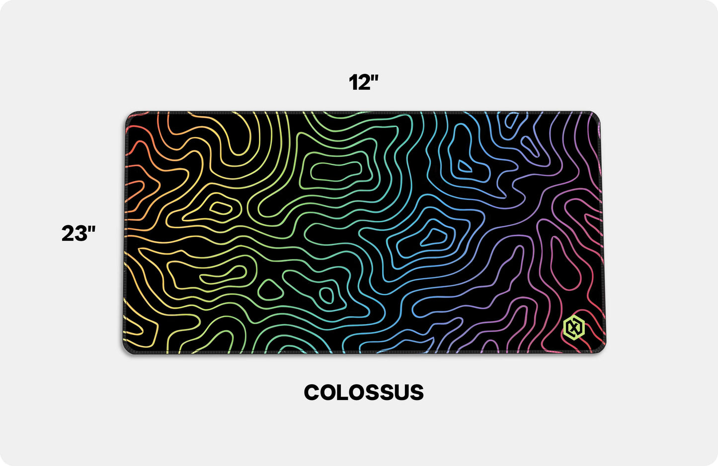 Abstract Fluid Waves Deskmat - Cool Gradient Contour Lines
