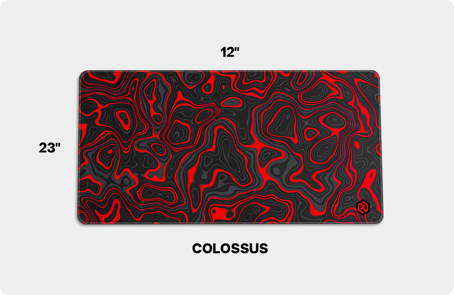 Abstract Fluid Waves Deskmat - Cool Red Contour Lines