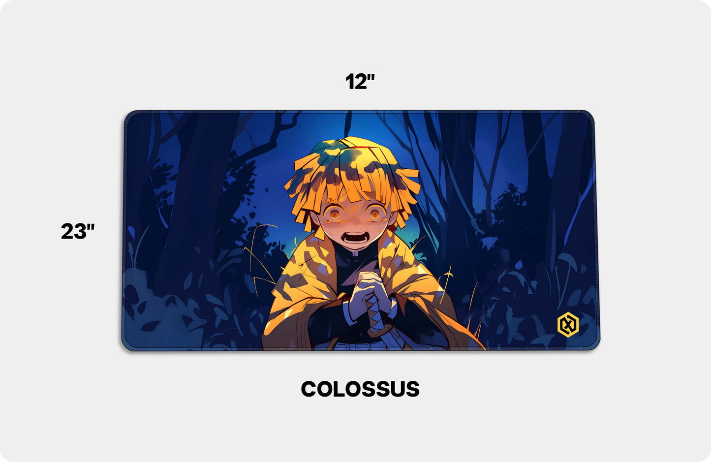 Demon Slayer Scared Zenitsu Anime Deskmat - Thunder Breathing