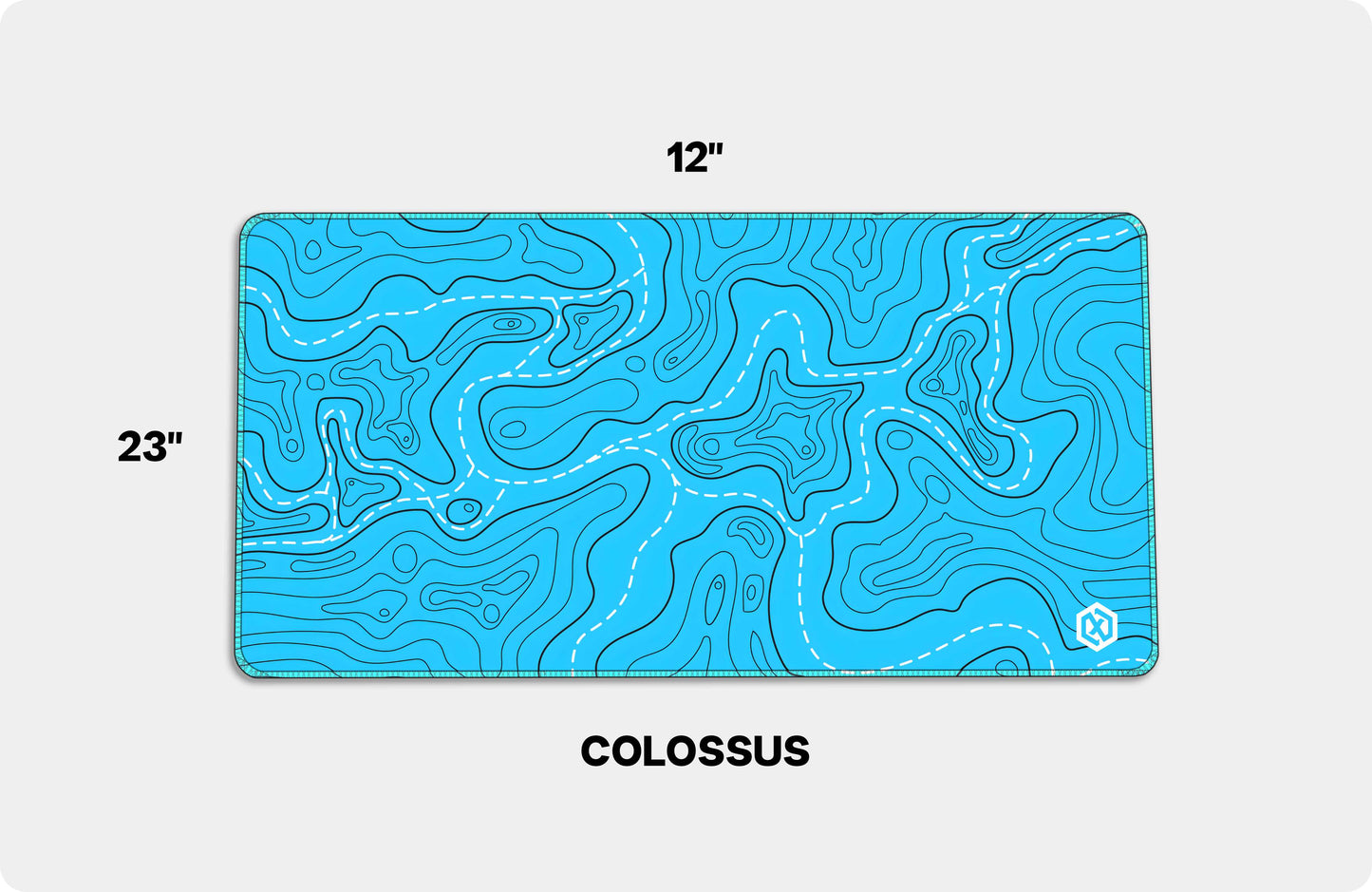 Geographic Abstract Deskmat - Cool Blue Contour