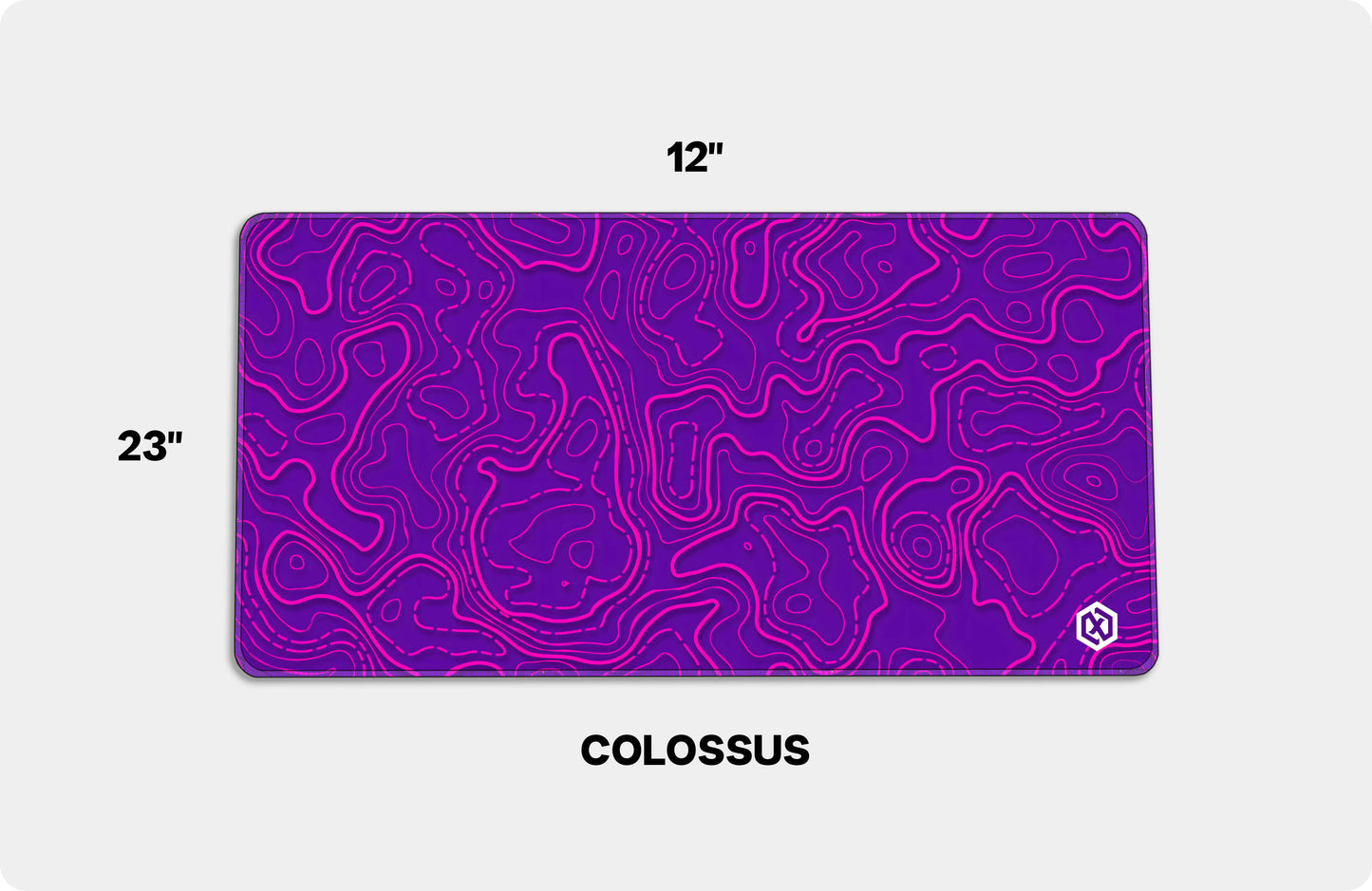 Geographic Abstract Deskmat – Cool Purple Contour Lines