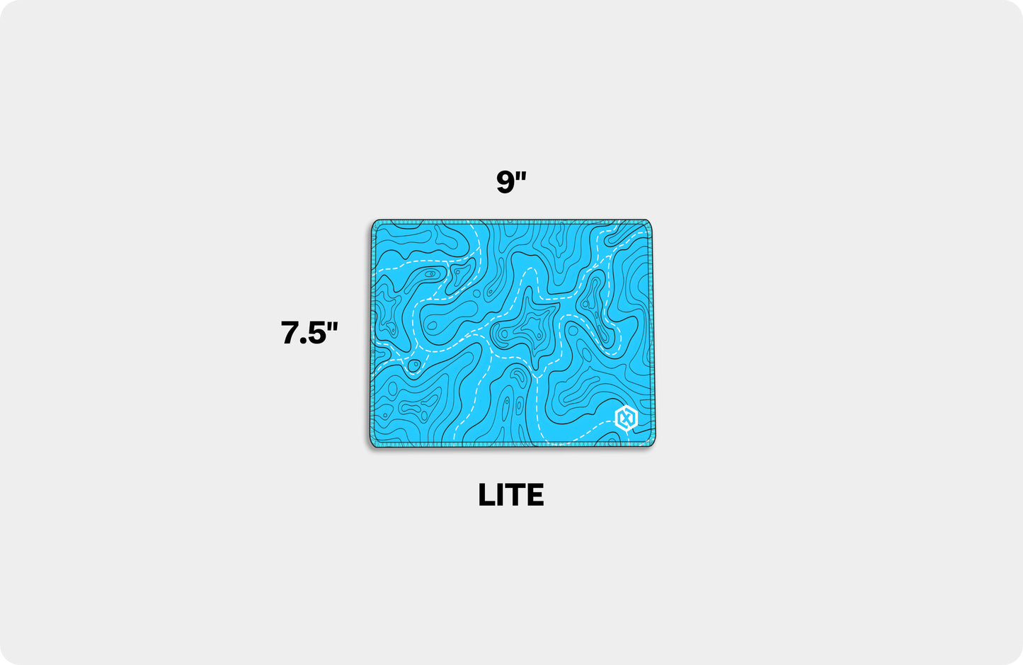 Geographic Abstract Deskmat - Cool Blue Contour