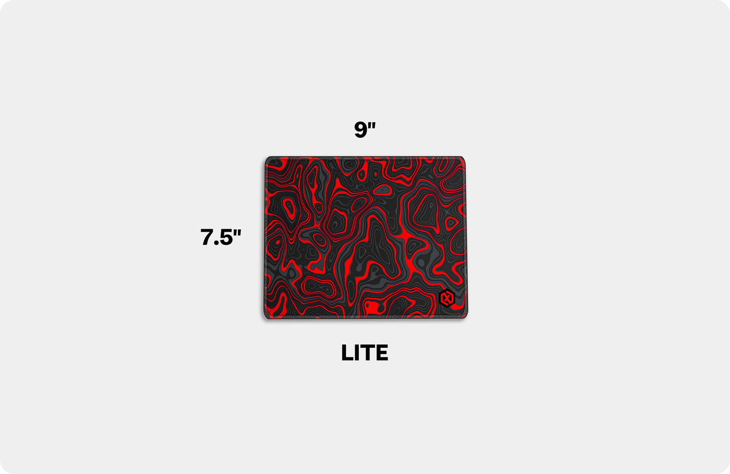 Abstract Fluid Waves Deskmat - Cool Red Contour Lines
