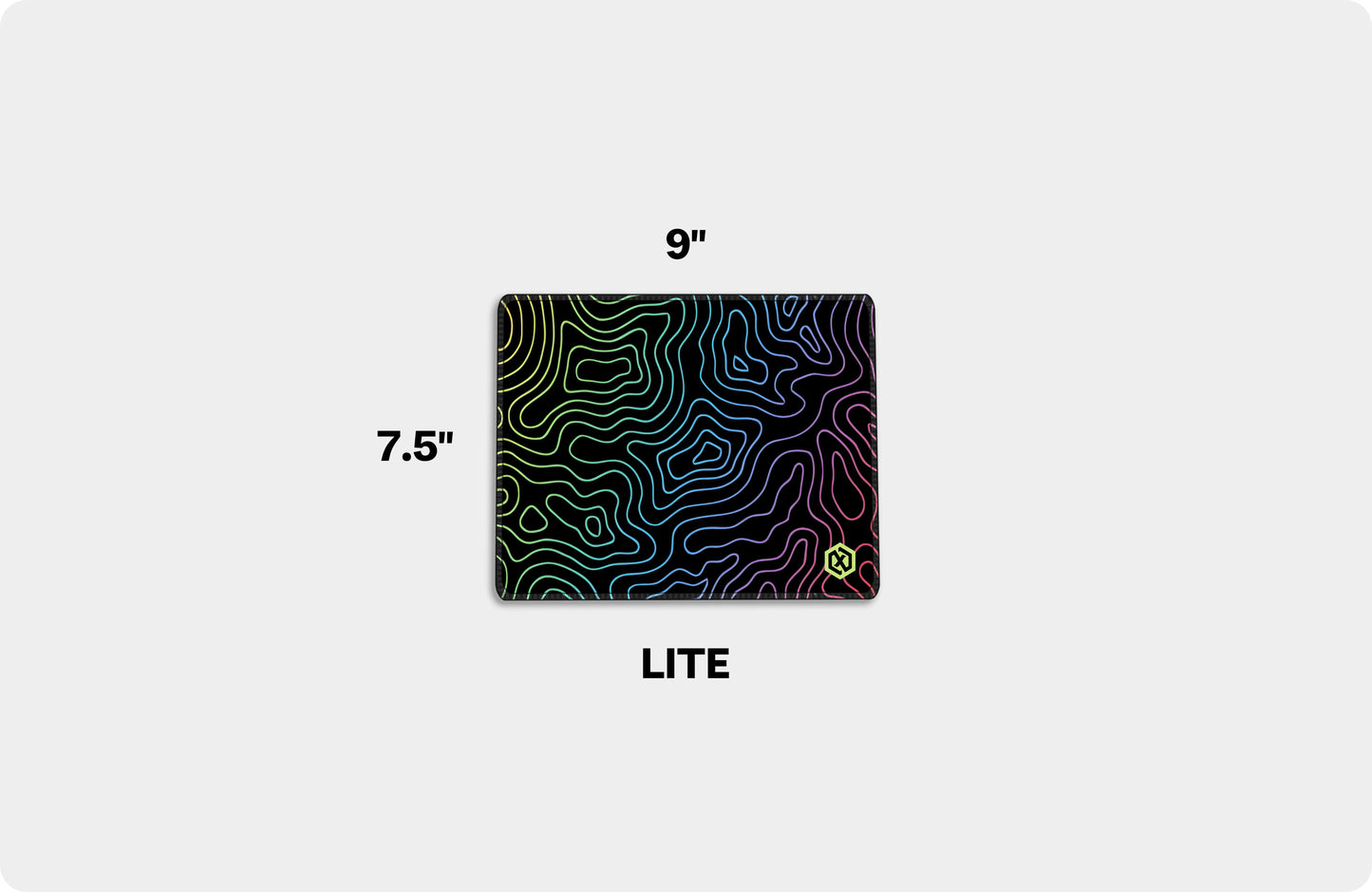 Abstract Fluid Waves Deskmat - Cool Gradient Contour Lines