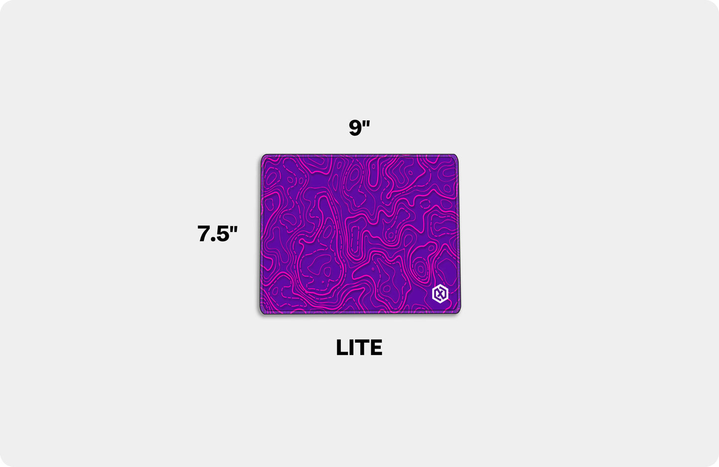 Geographic Abstract Deskmat – Cool Purple Contour Lines