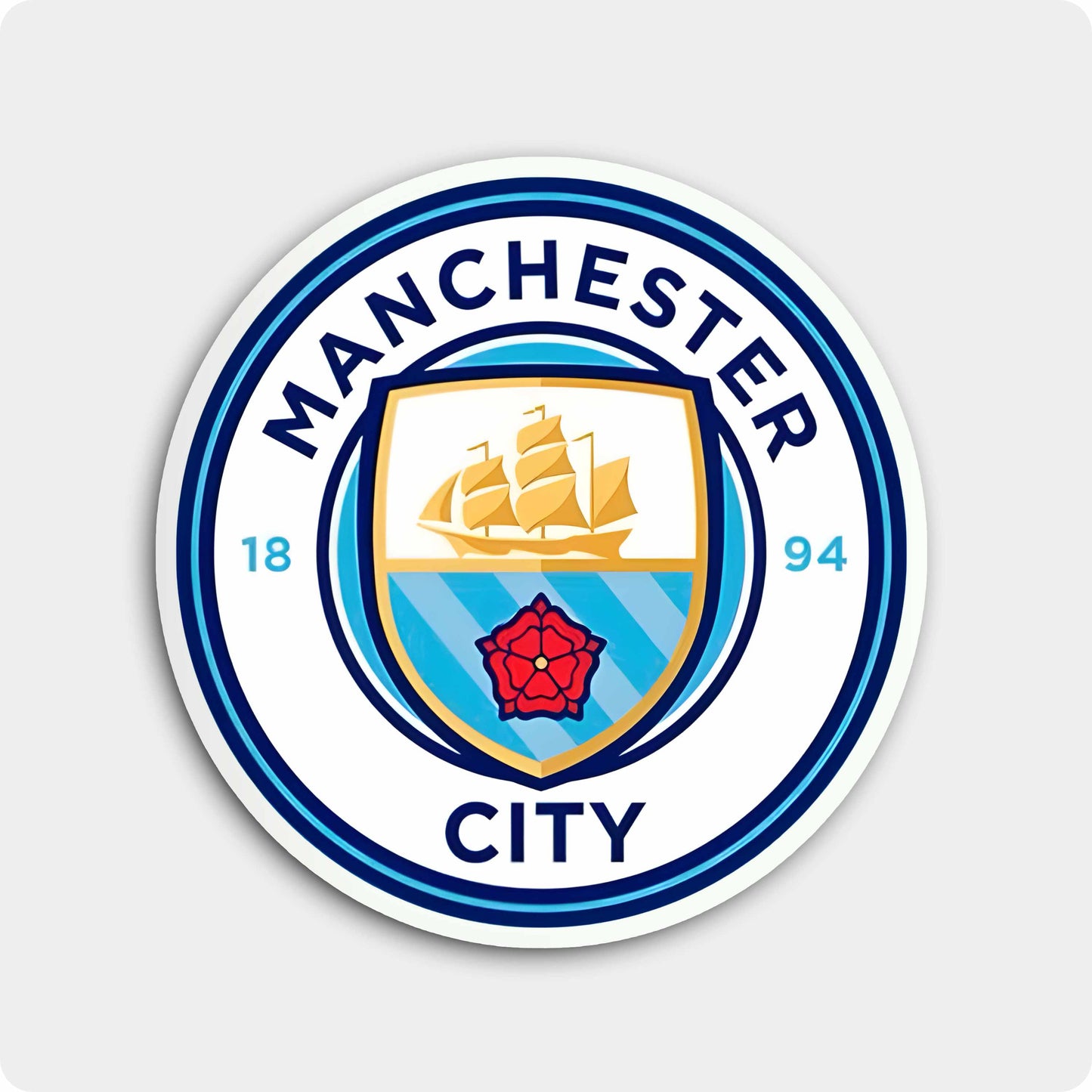 Man City Logo Sticker – Official Club Emblem