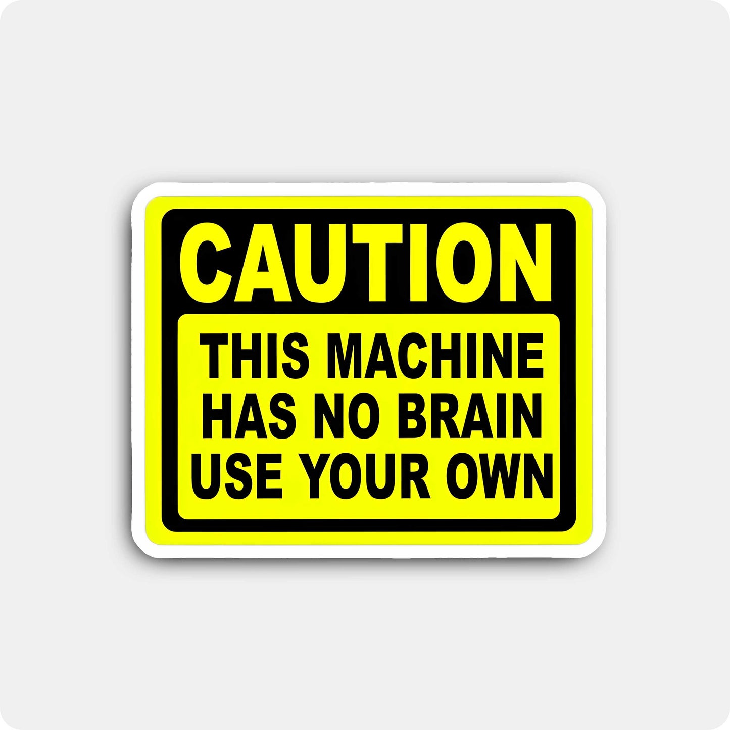 Funny Rider Caution Sticker