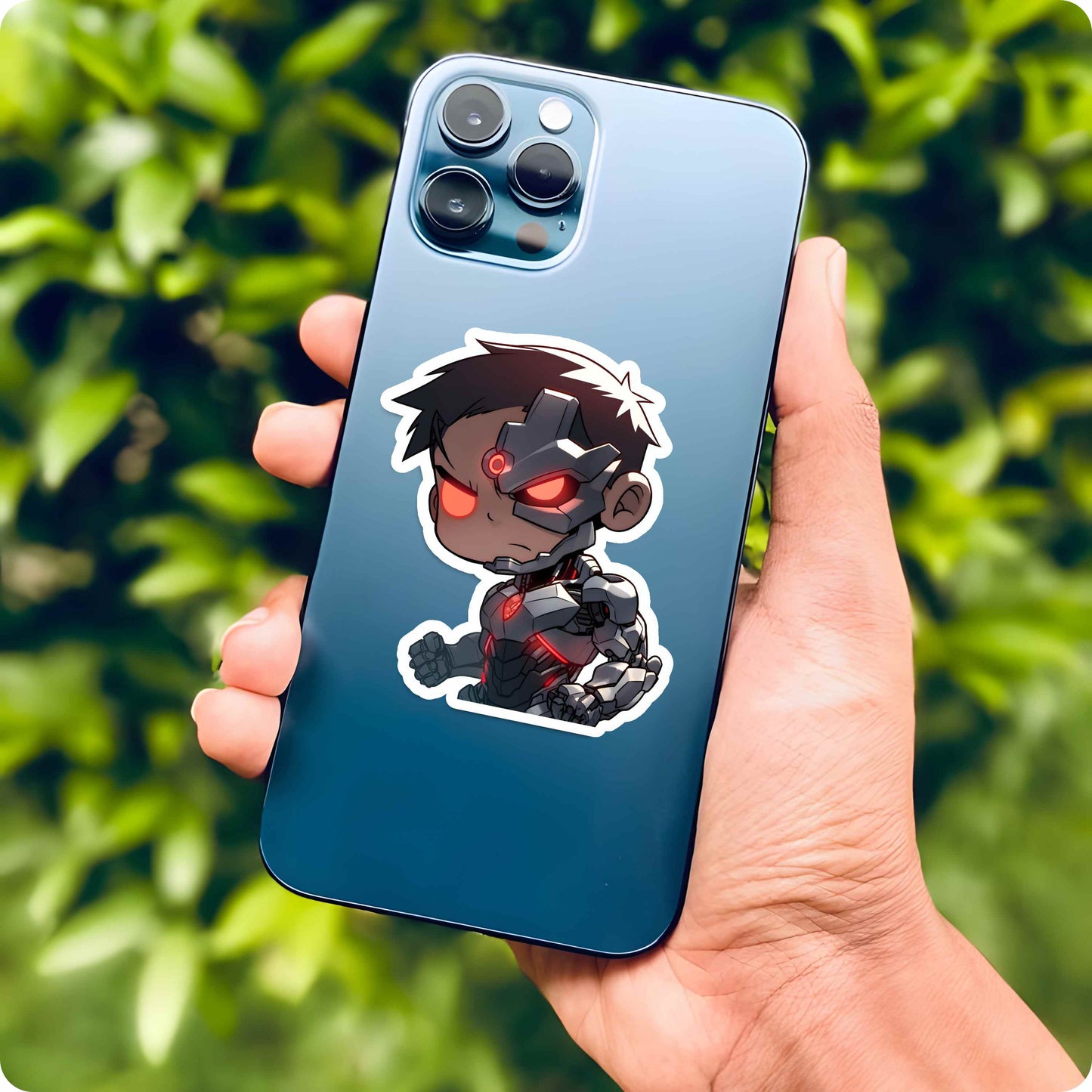 Cyborg Chibi Sticker – DC Superhero