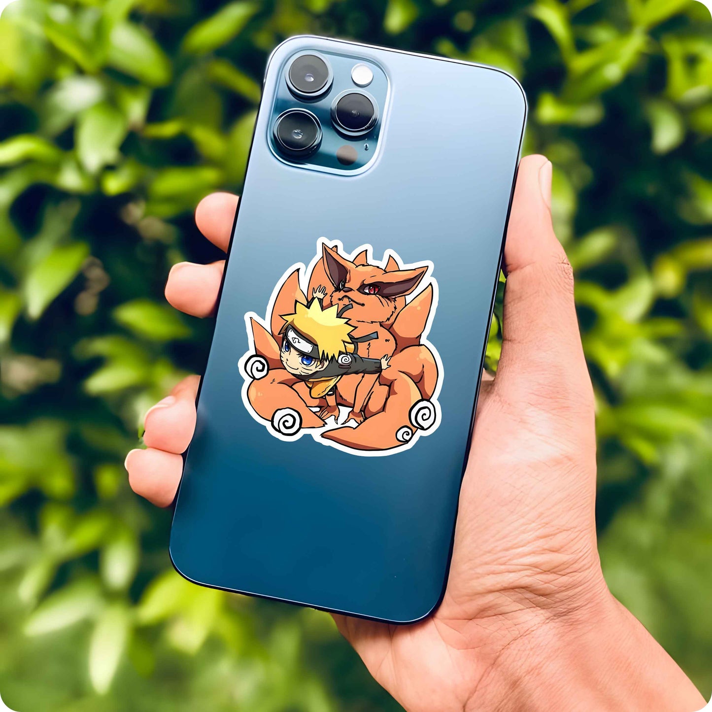 Naruto and Kurama Sticker – Cute Chibi Style