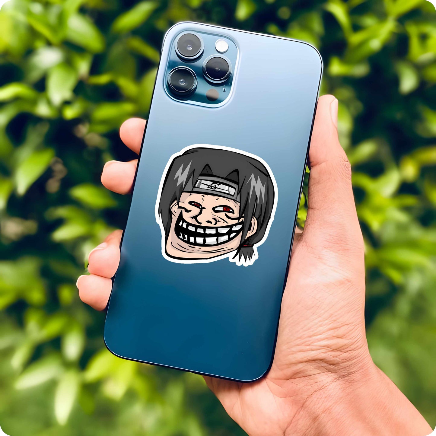 Itachi Uchiha Evil Laughing Head Sticker – Naruto Anime