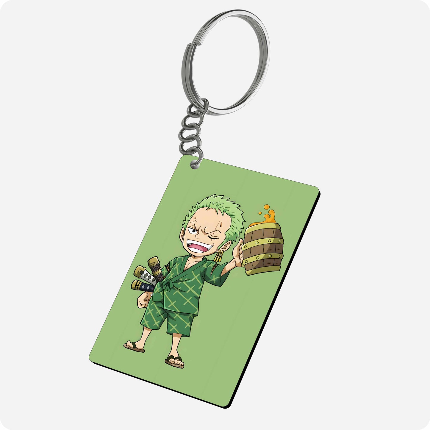 One Piece Zoro Booze Anime Keychain