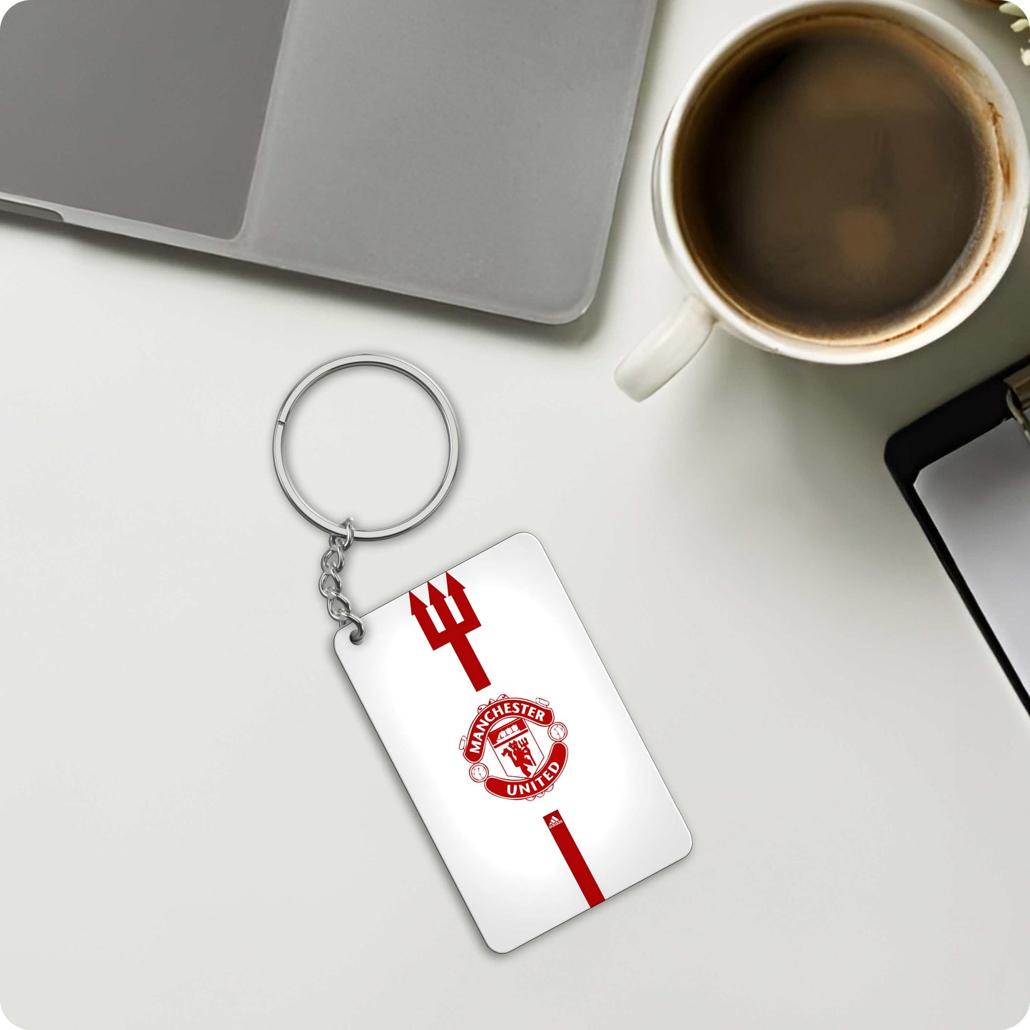 Manchester United Logo Keychain – Red Devils