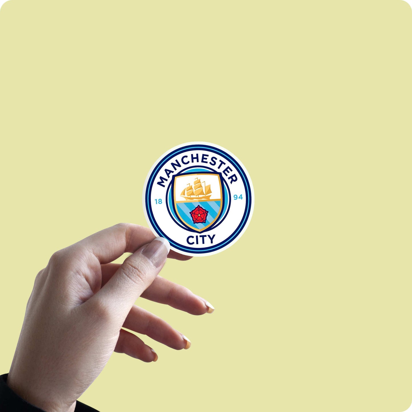Man City Logo Sticker – Official Club Emblem