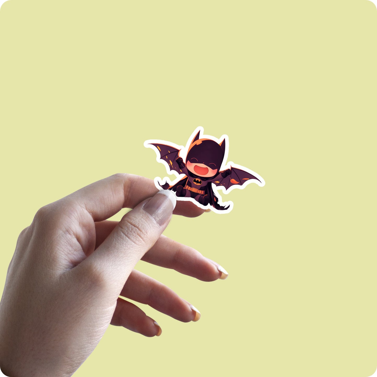 Batman Chibi Sticker – Mini Gotham Guardian