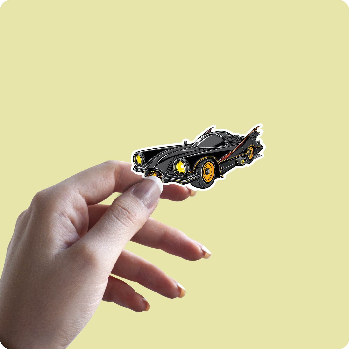 Batman Batmobile Sticker – Comic Style